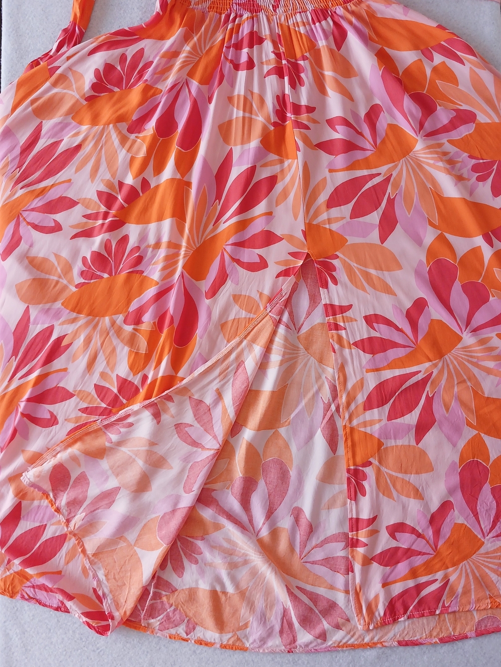 Abel The Label Rumi Maxi Dress in Orange and Pink Tropical Floral Anthropologie - Picture 10 of 15